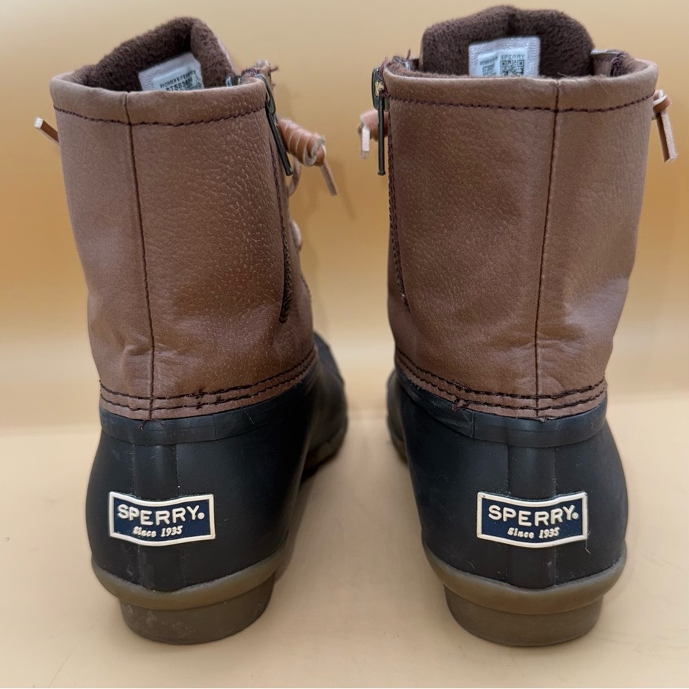 Sperry Saltwater Duck Boots Brown and Black, Waterproof, Women’s Size 7.5, EUC - Picture 2 of 10